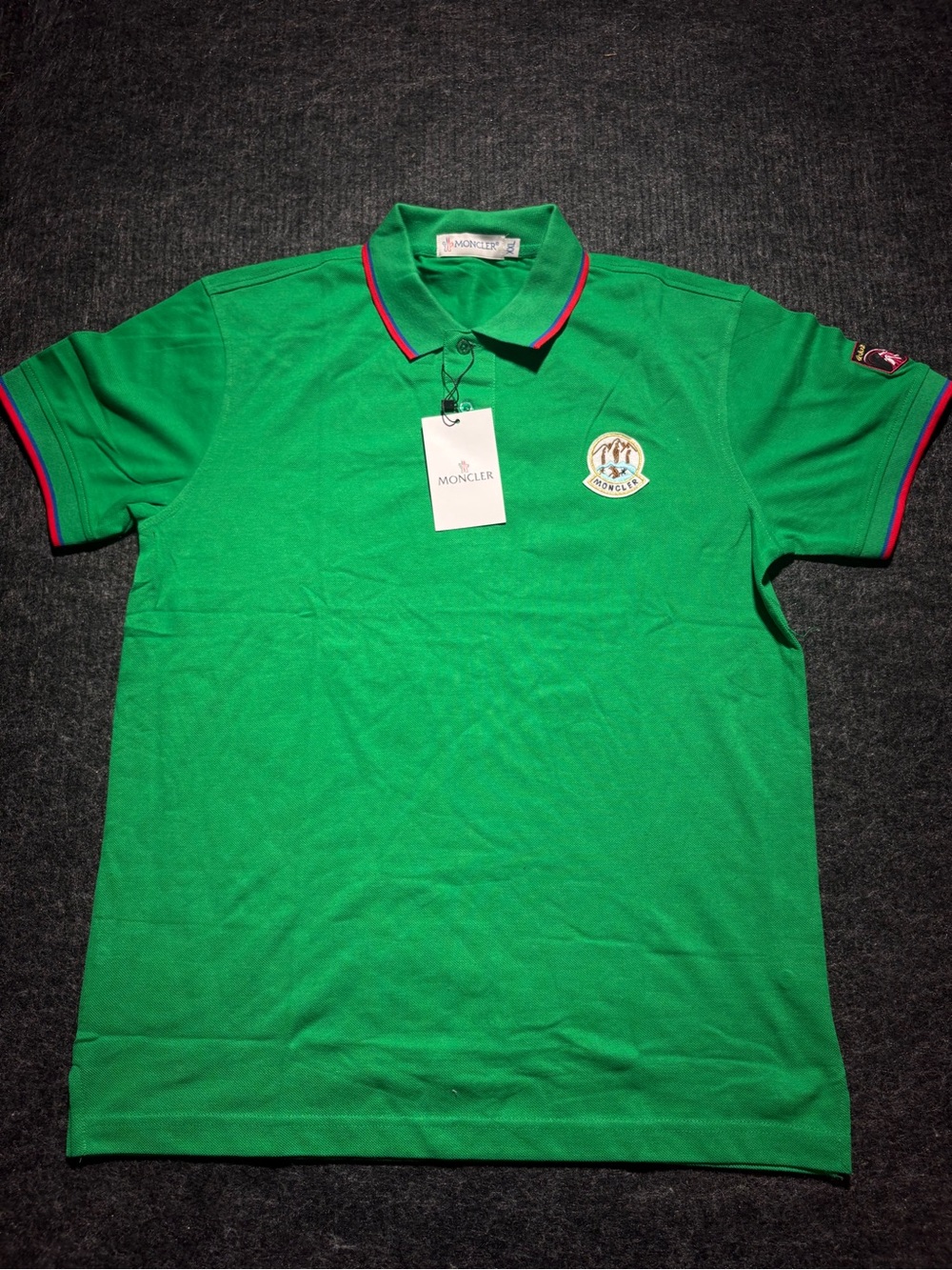 Moncler Green Men's Polo Shirt XXL